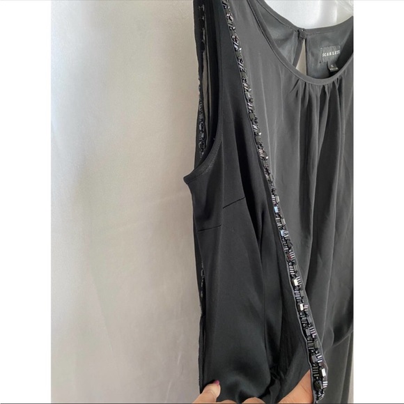 Scarlett, Black Sleeveless, Embellished Chiffon, cocktail Dress, SZ 08 - Picture 7 of 16